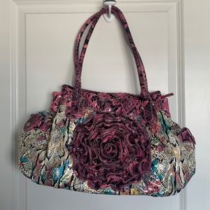 Flower snakeskin purse!